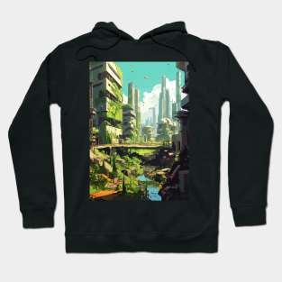 Abandoned Old City Anime Art Style Hoodie